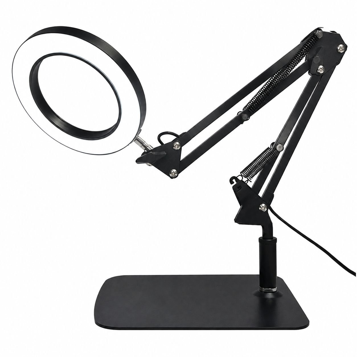 Lampe de bureau pliante avec loupe JMY, protection des yeux, idéale pour la lecture et l'étude