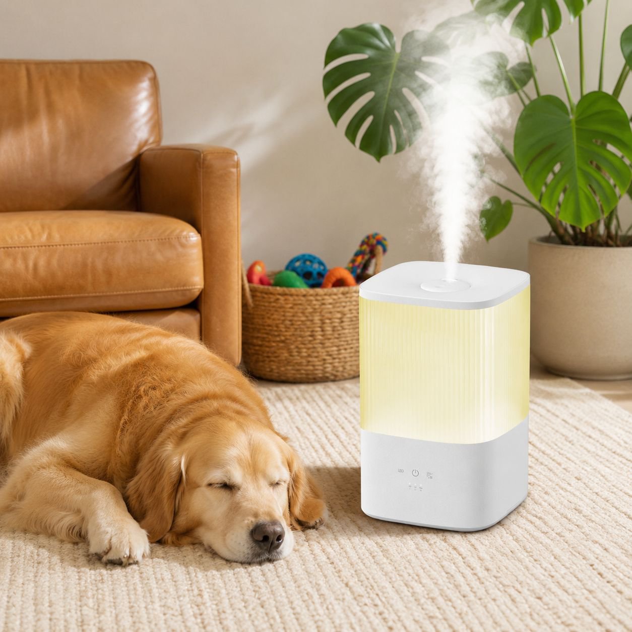 Silent Home Air Purifier, Large Capacity Quiet Humidifier