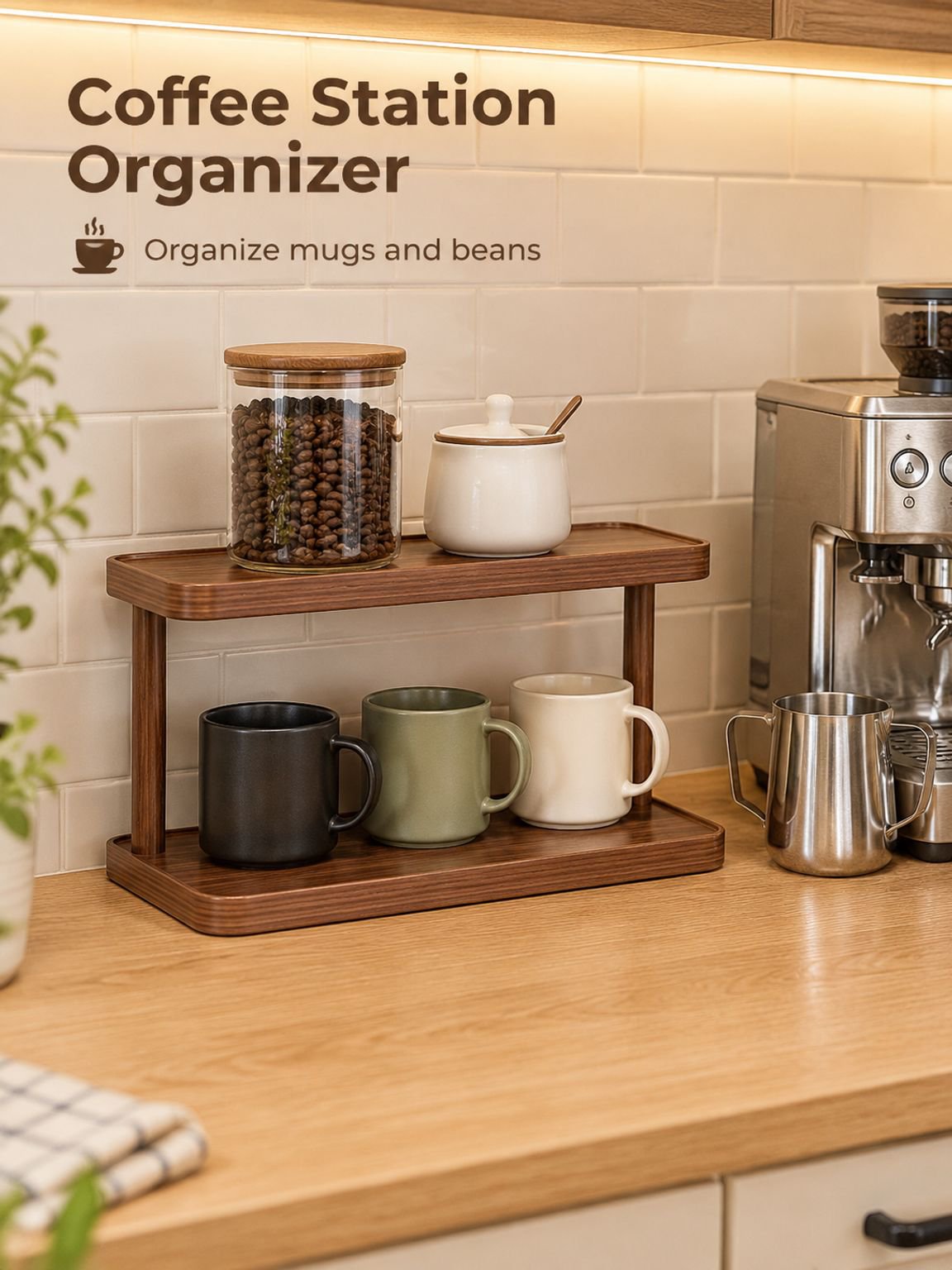 Modern desktop display rack for office and home organization