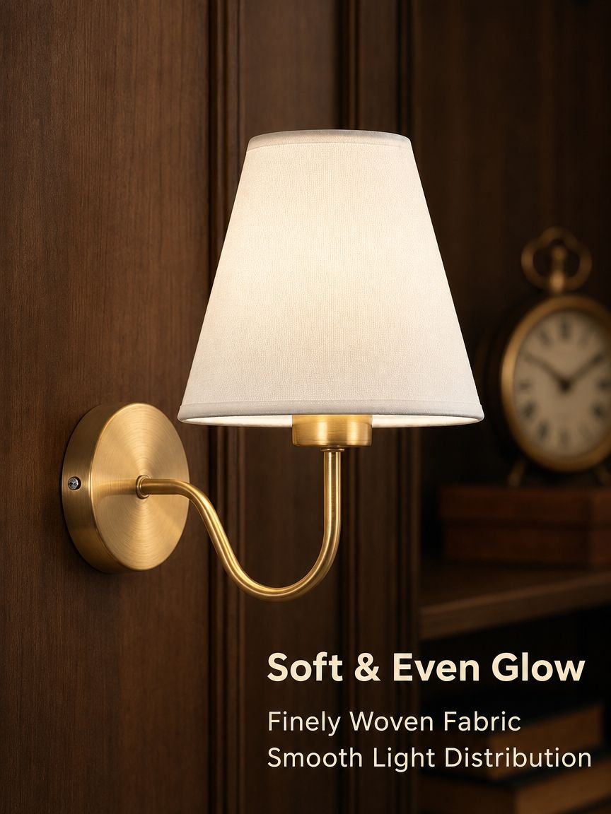 Bedroom bedside wall lamp, cloth cover, indoor corridor, aisle