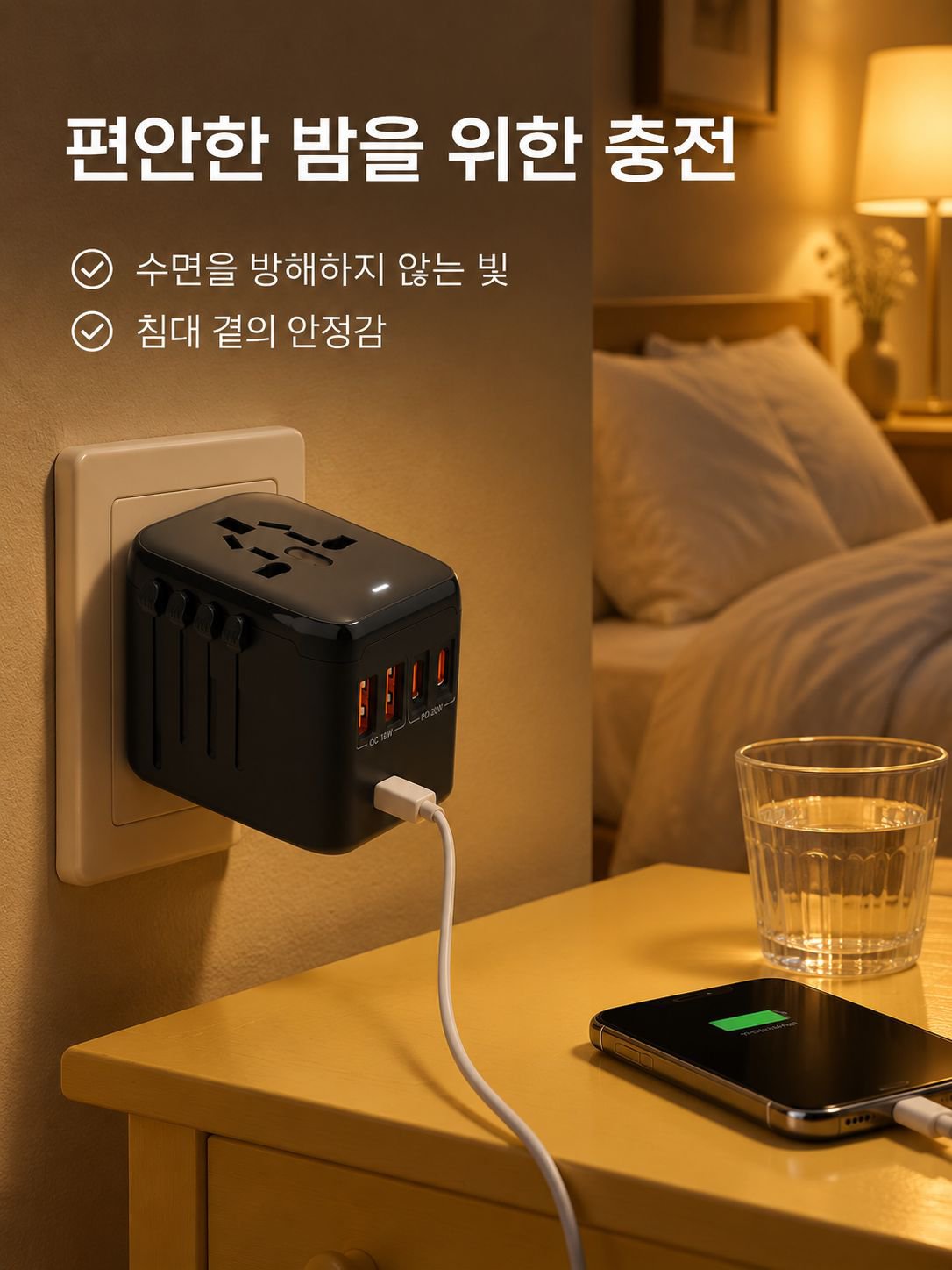 여행 중 충전기 사용 실사용 예시
