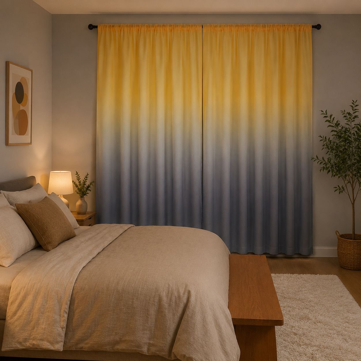 Hochwertige Verdunkelungsvorhänge, geeignet für Schlafzimmer und Wohnzimmer