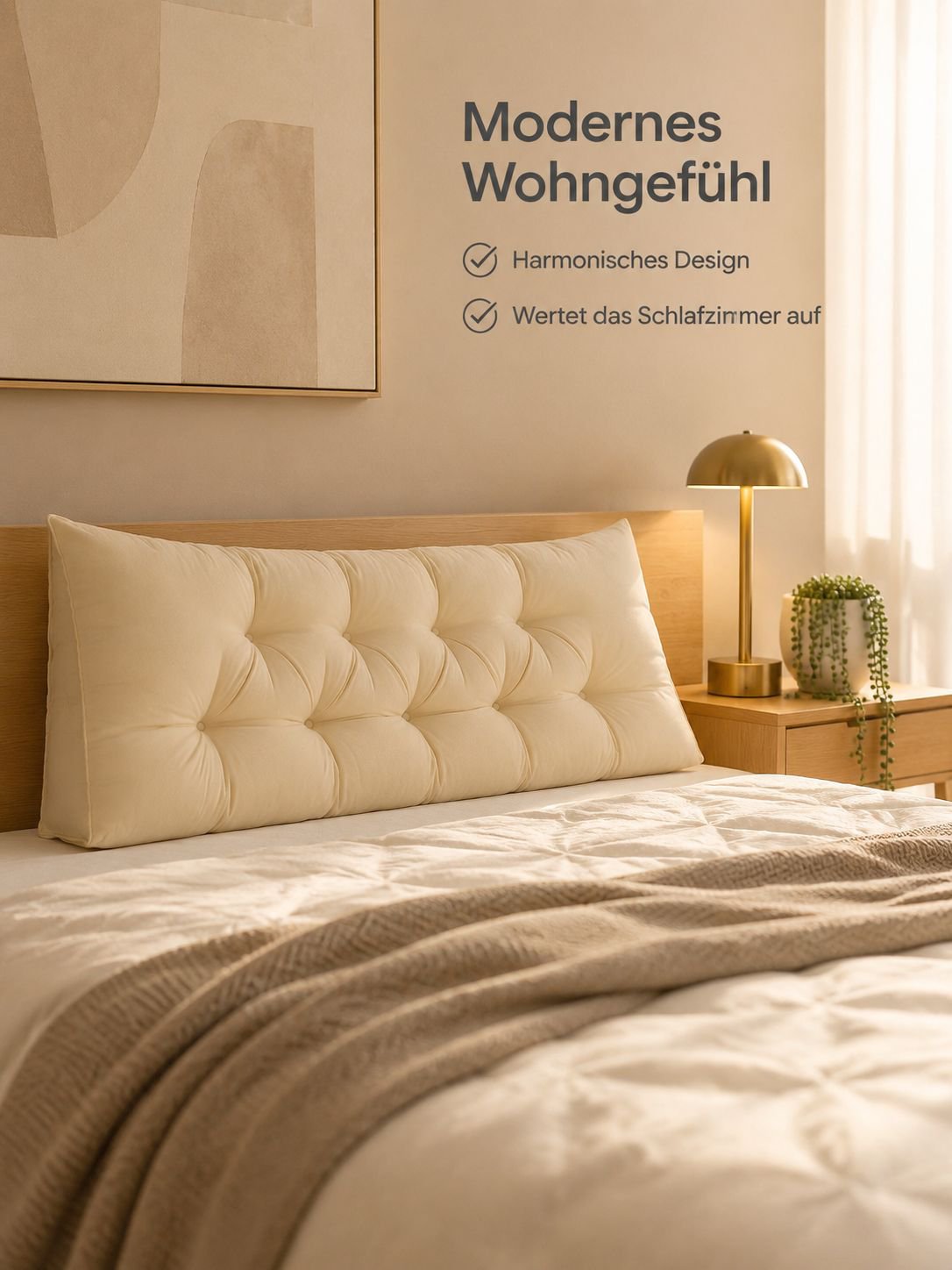 Schlichtes, dickes und langlebiges dreieckiges Kopfteil-Kissen