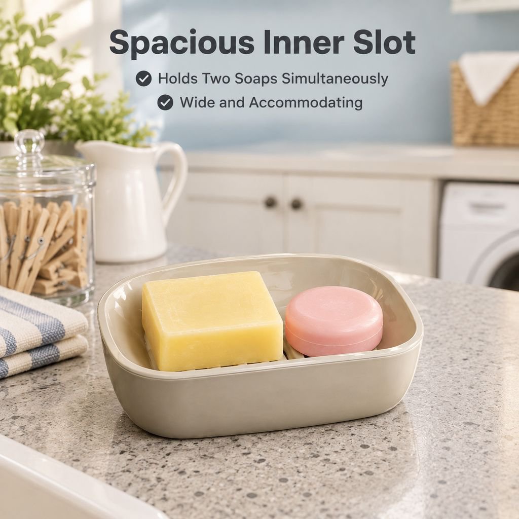 Soap Box for Home Bathroom, Draining Soap Holder