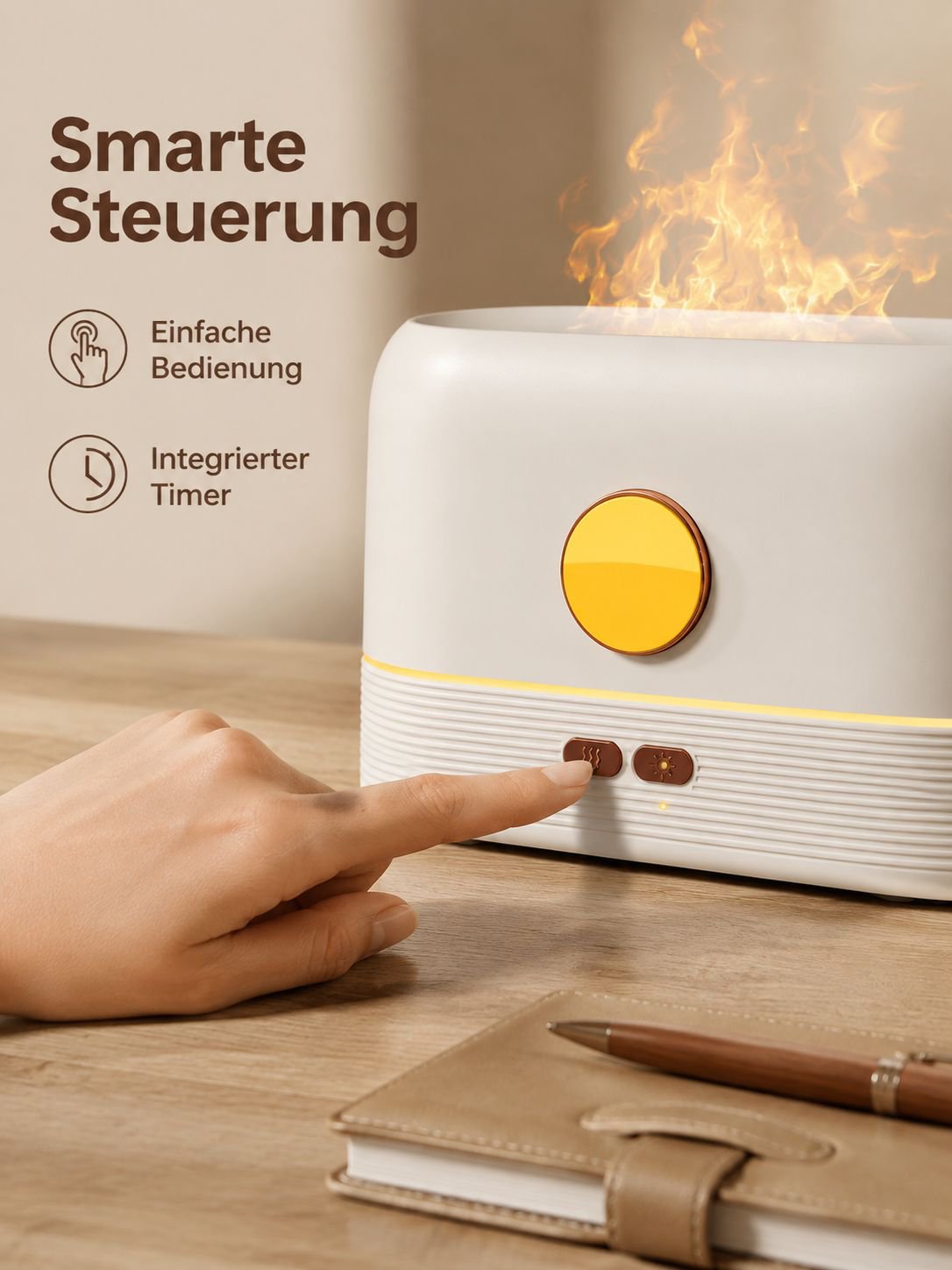 Simulierter Flammen-Aromadiffusor Luftbefeuchter