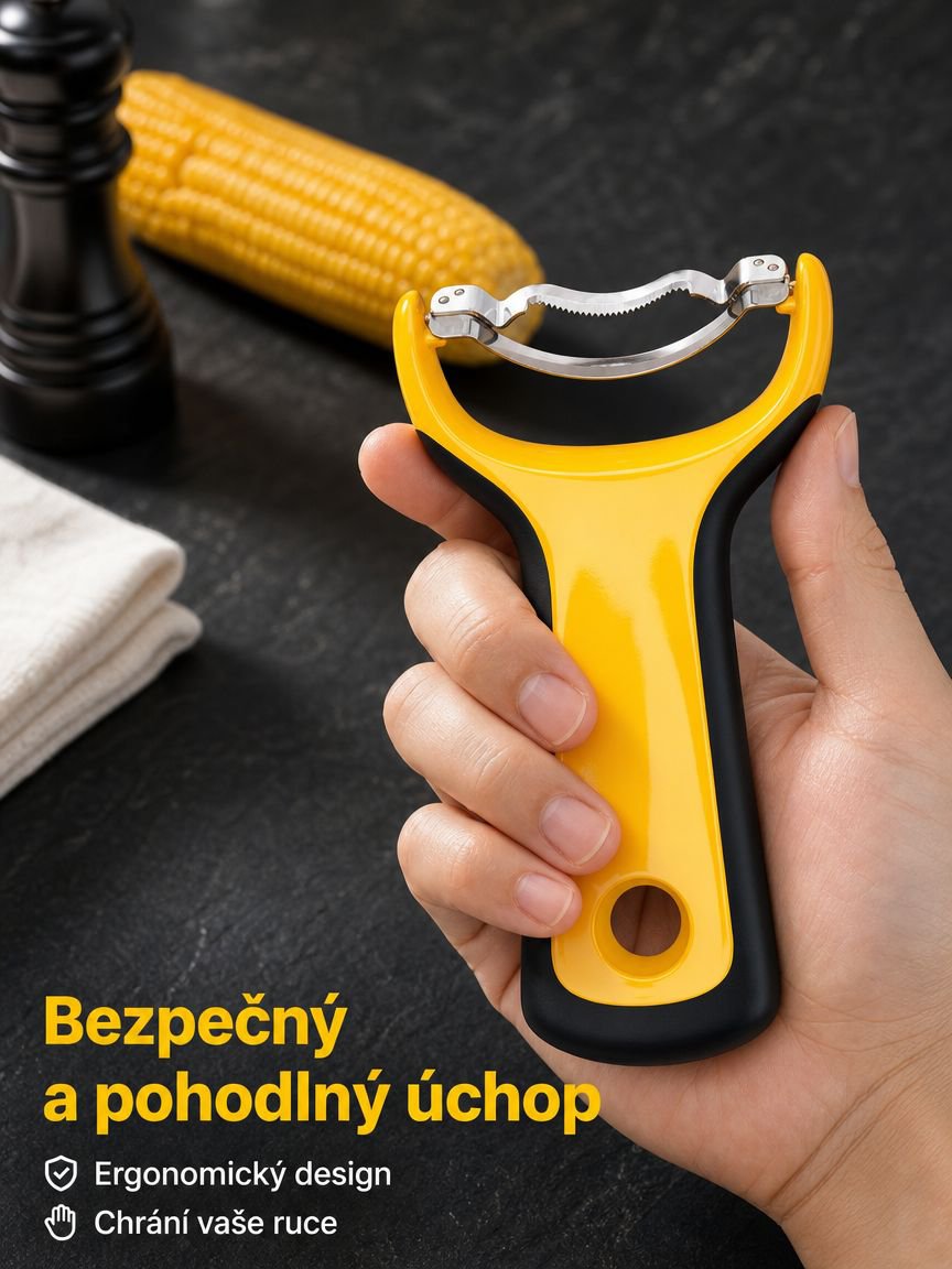 Víceúčelový nástroj na loupání kukuřice, domácí kuchyňský loupák na ovoce a zeleninu
