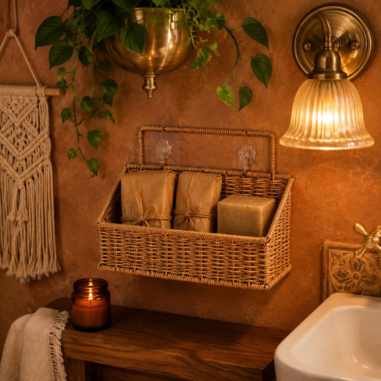 Easy to clean plastic basket for home organization