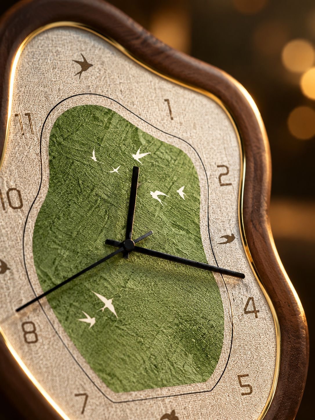 Accesorio decorativo de reloj con temática natural