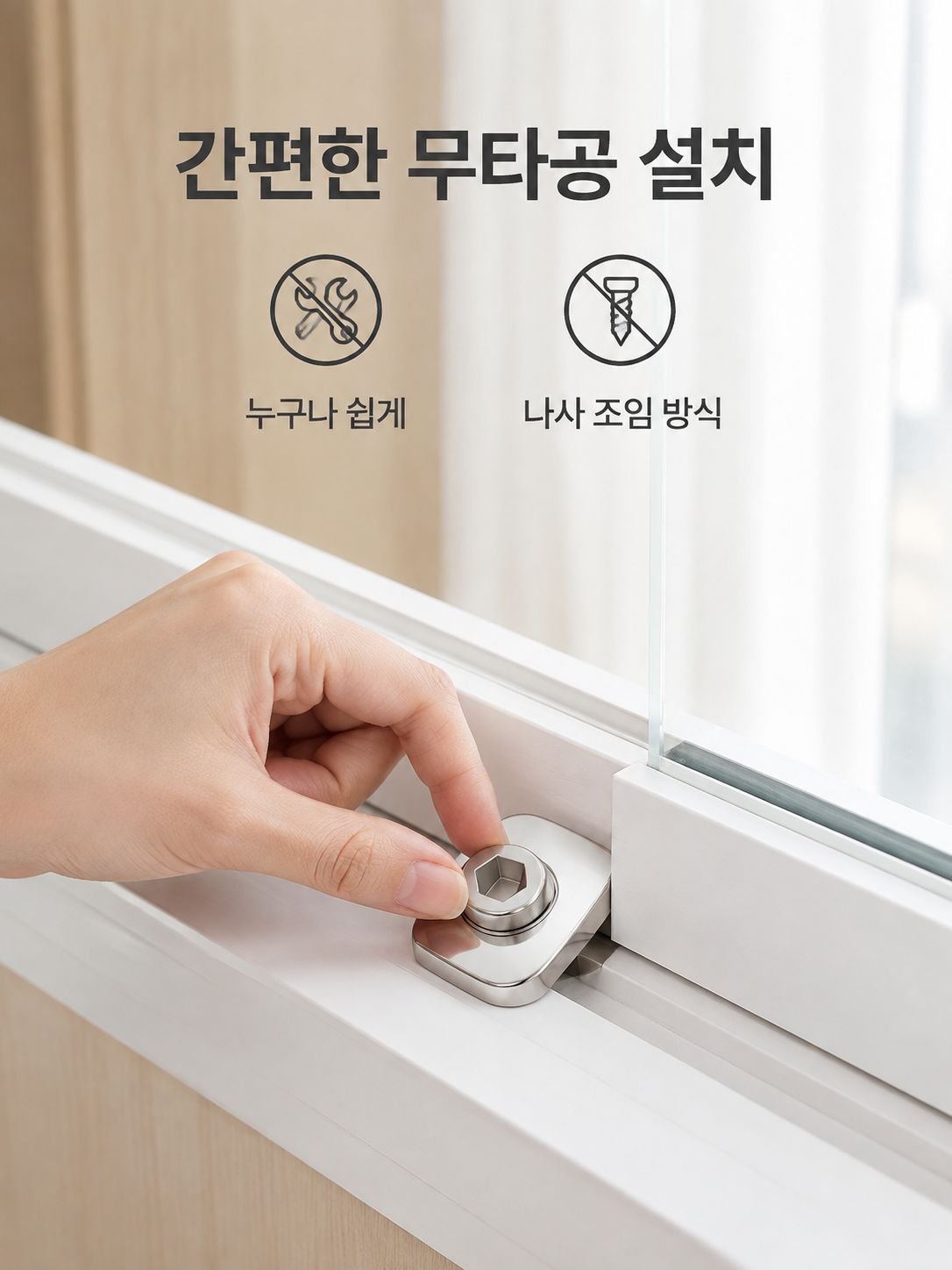 여닫이창 슬라이드 힌지 제한기 외부 창문 고정기 창문 보호 잠금장치
