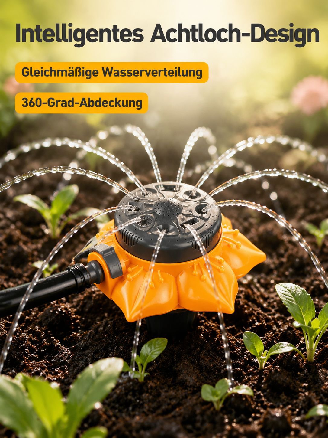 Spezielle Achtloch-Bewässerungsanlage für automatische Gartenbewässerung