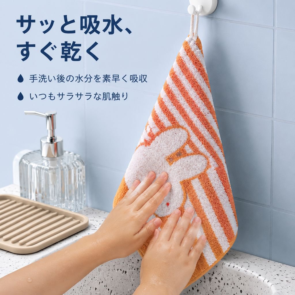 柔らかくて可愛い子供用洗顔タオル