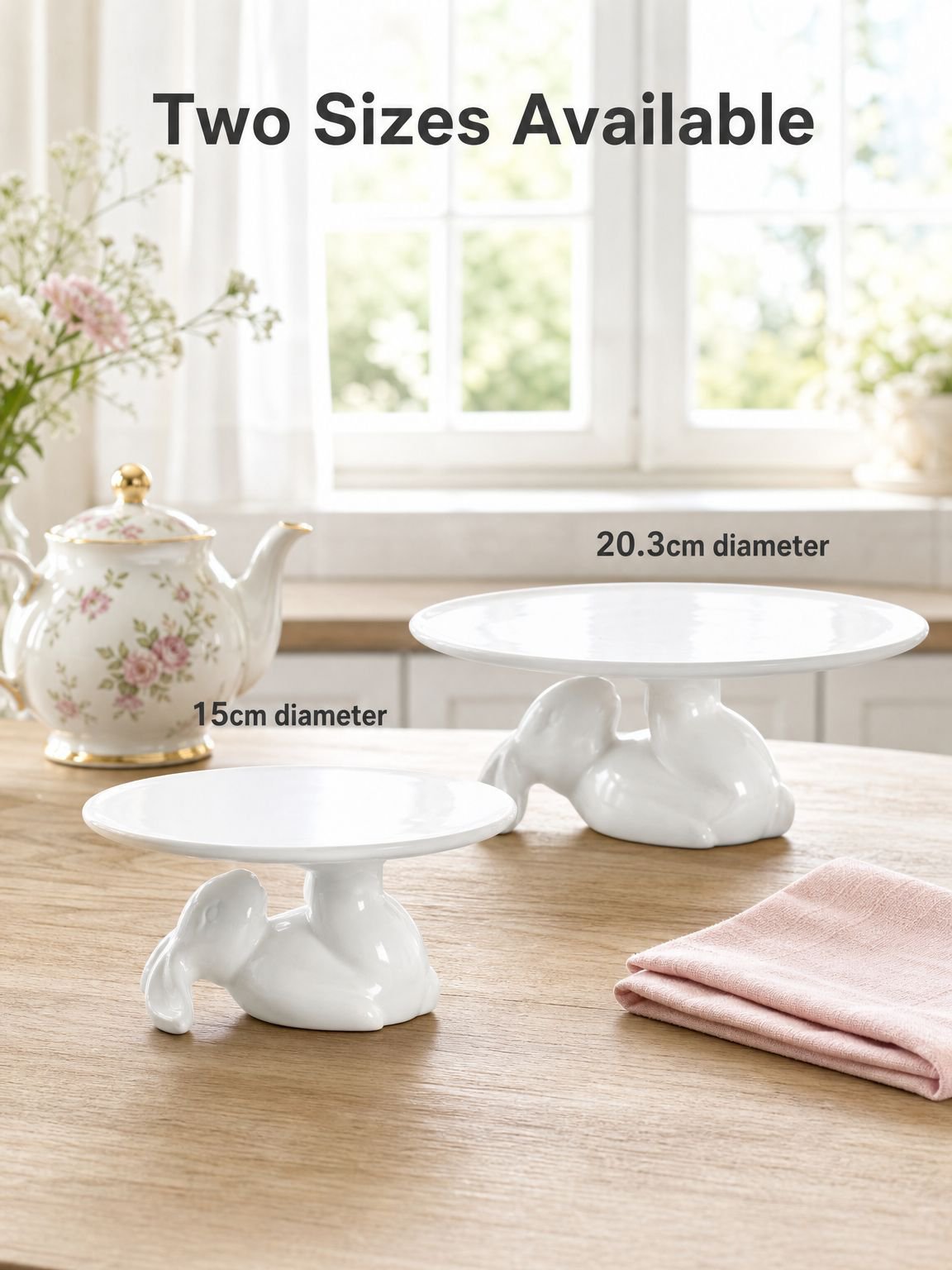 Ceramic Rabbit Shaped Snack & Fruit Plate