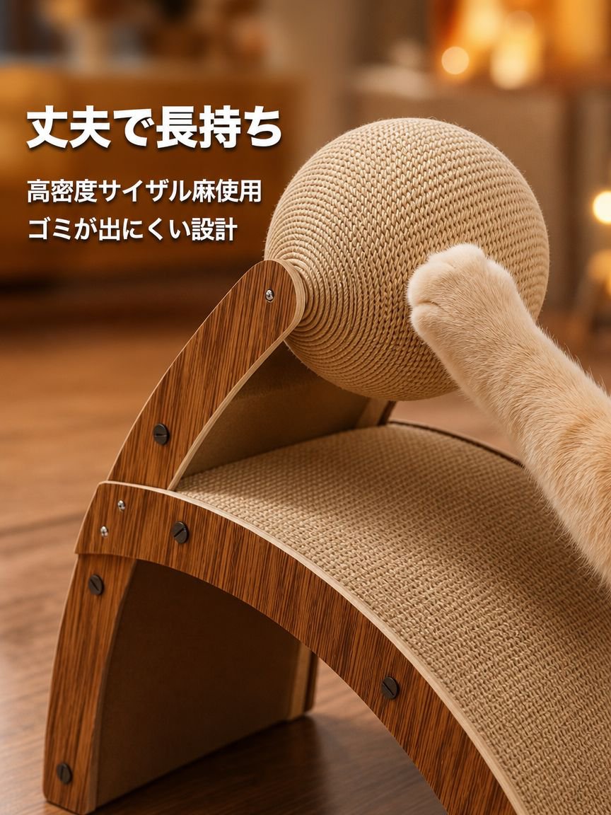 自分で遊べる耐久猫用おもちゃ 爪とぎ神器