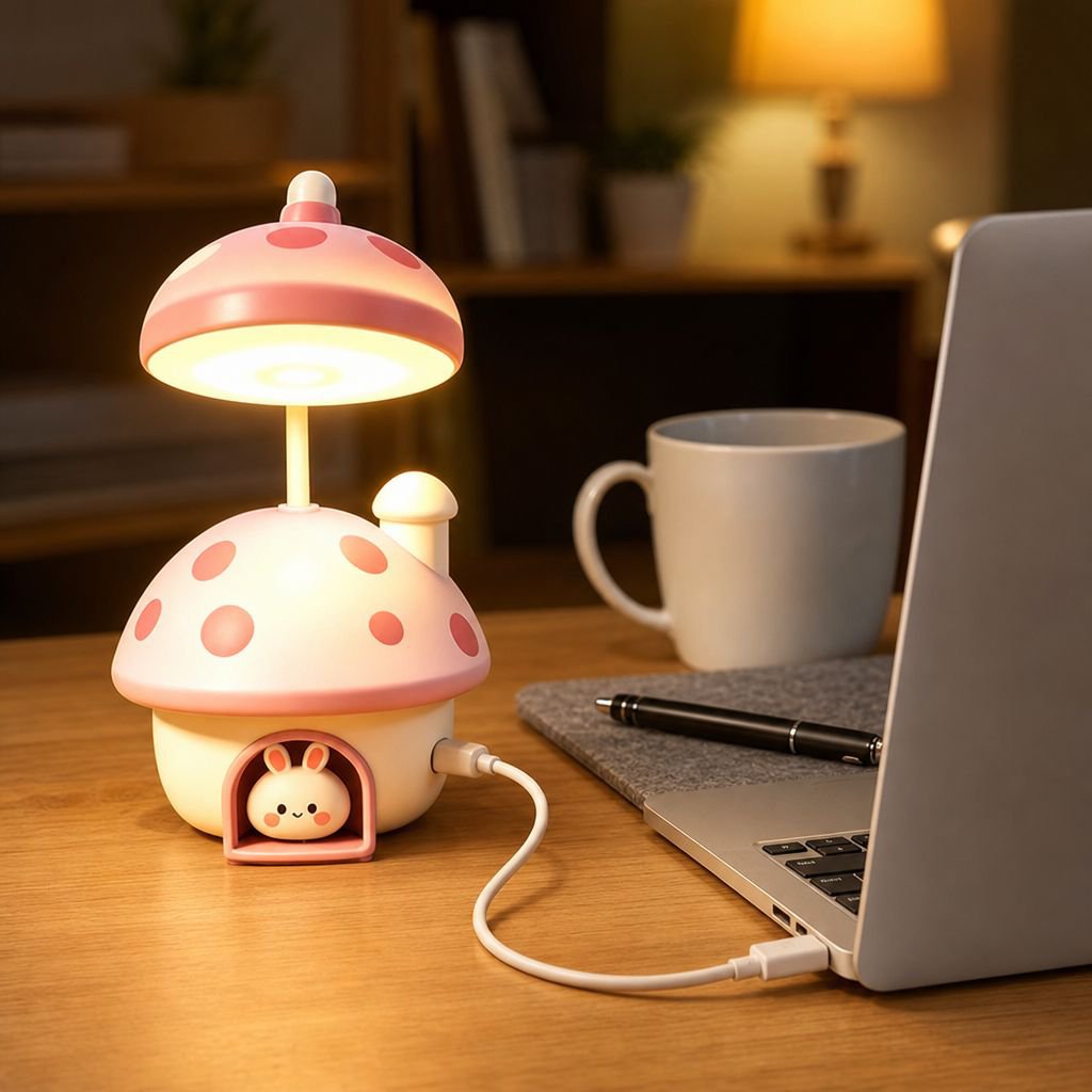 Lámpara adorable de conejo para escritorio infantil