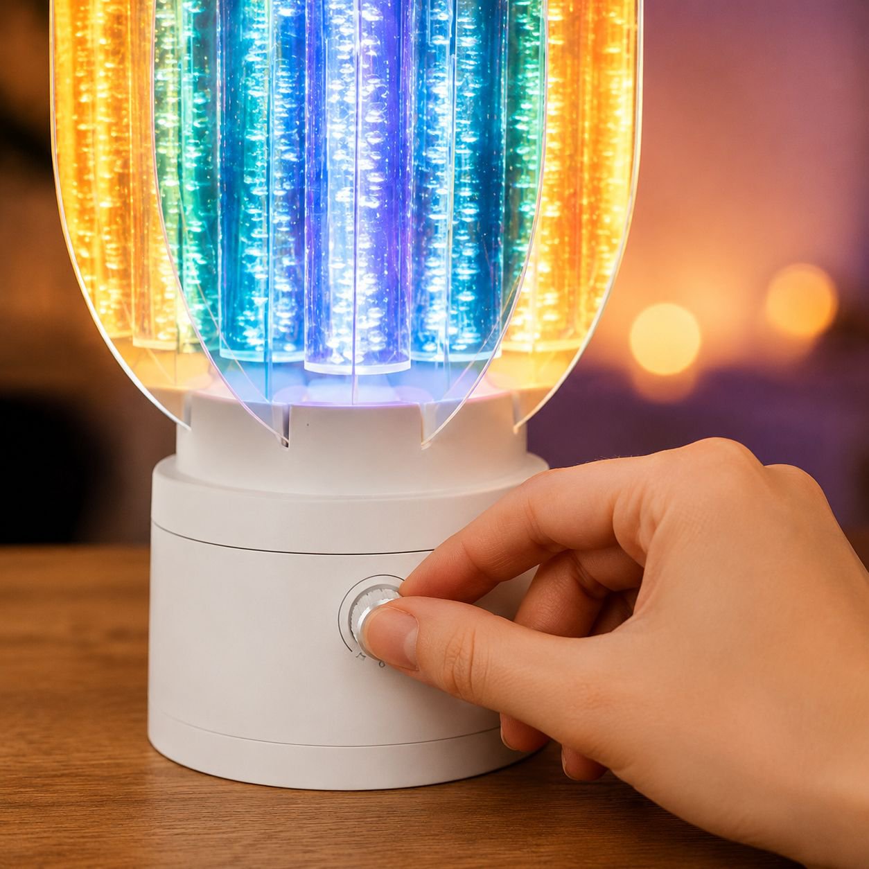 Aurora Atmosphere Lamp Dimmable Rotating Night Light Rechargeable