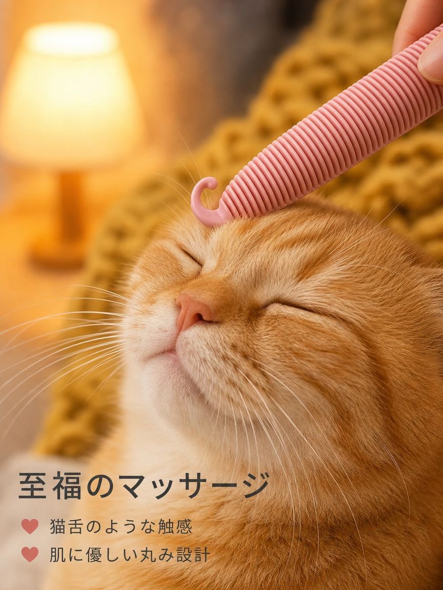 猫用マッサージコーム 抜け毛取りブラシ 猫用バスブラシ