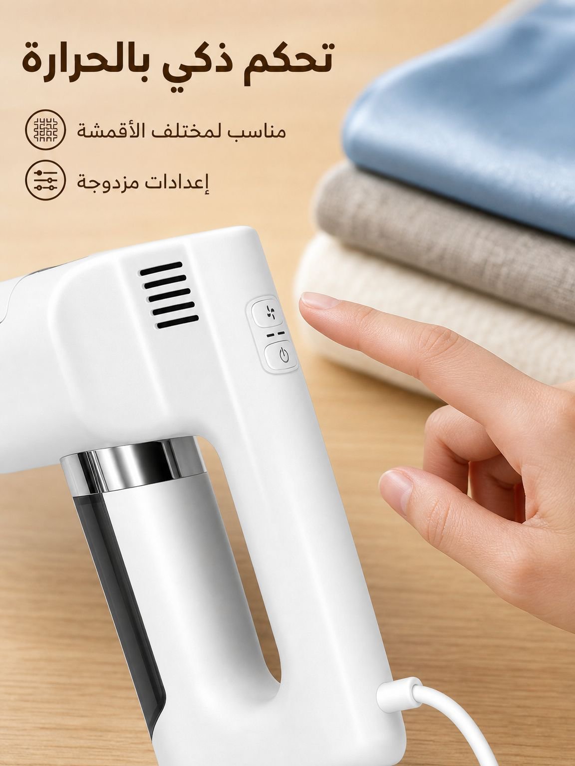 《تحكم حراري ذكي》مكواة بخار بتقنية الشفط بالضغط السلبي