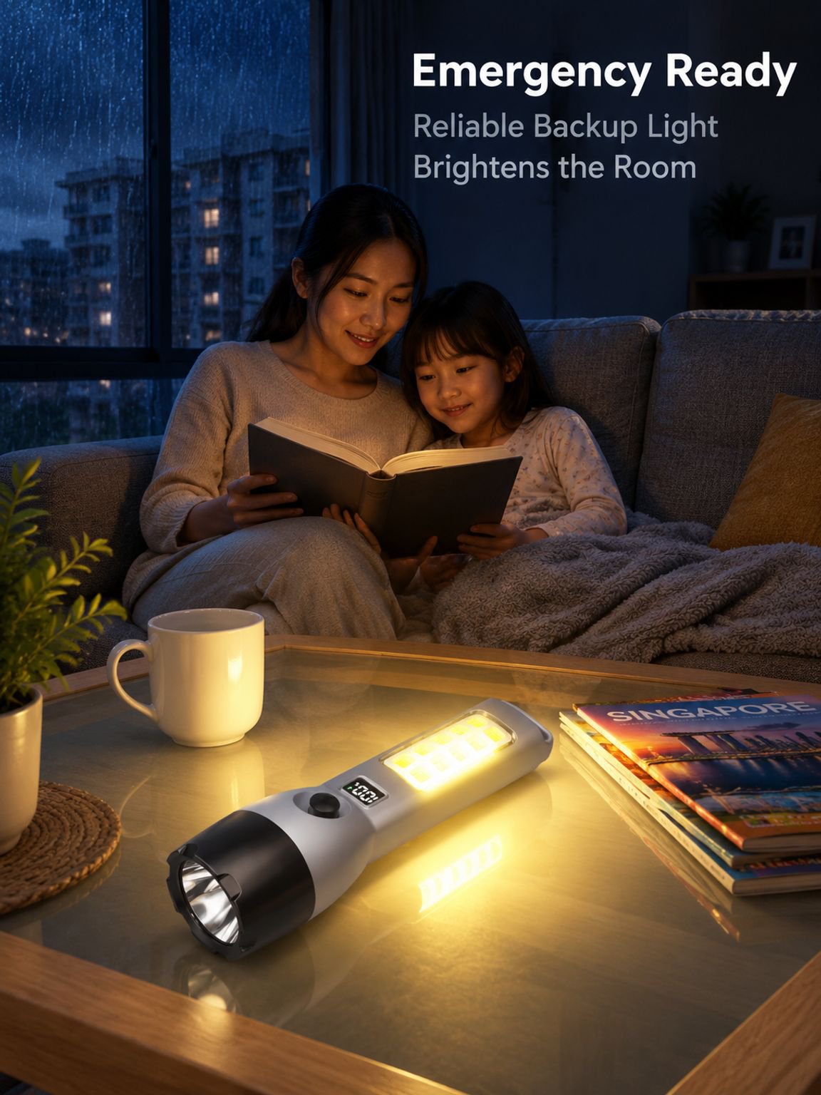 Multifunctional Solar Powered Flashlight