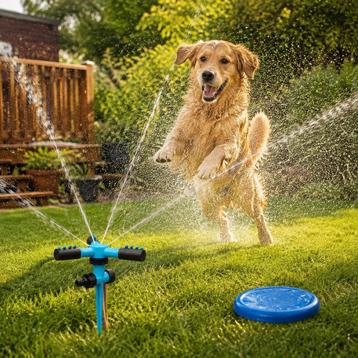 Aspersor inteligente giratorio, la opción ideal para mascotas y jardinería