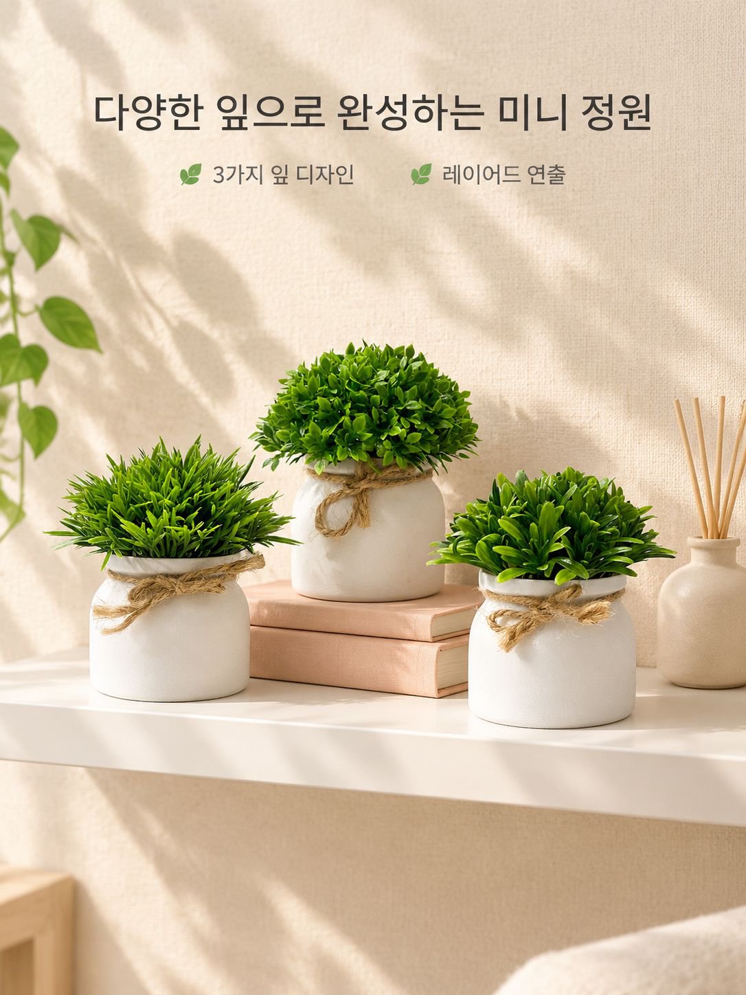 반구형 인조 식물 화분