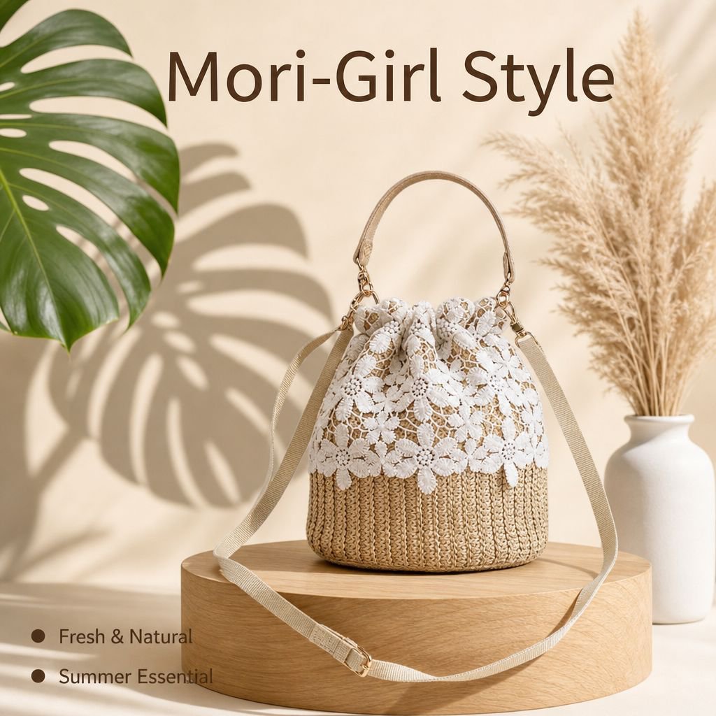 Summer Woven Tote Versatile Shoulder Crossbody Bag