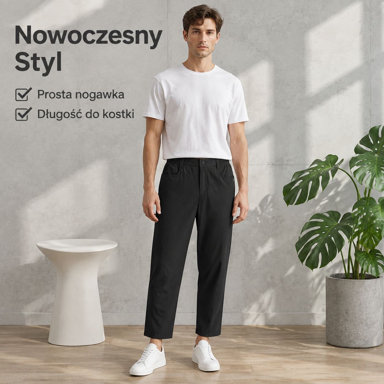 Letnie męskie cienkie spodnie dziewięcioczęściowe