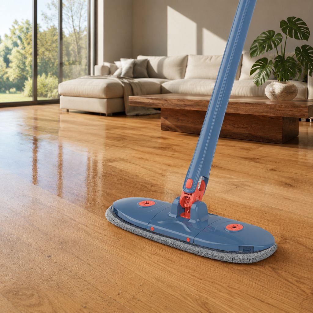 Extendable glass cleaner with telescopic handle for windows