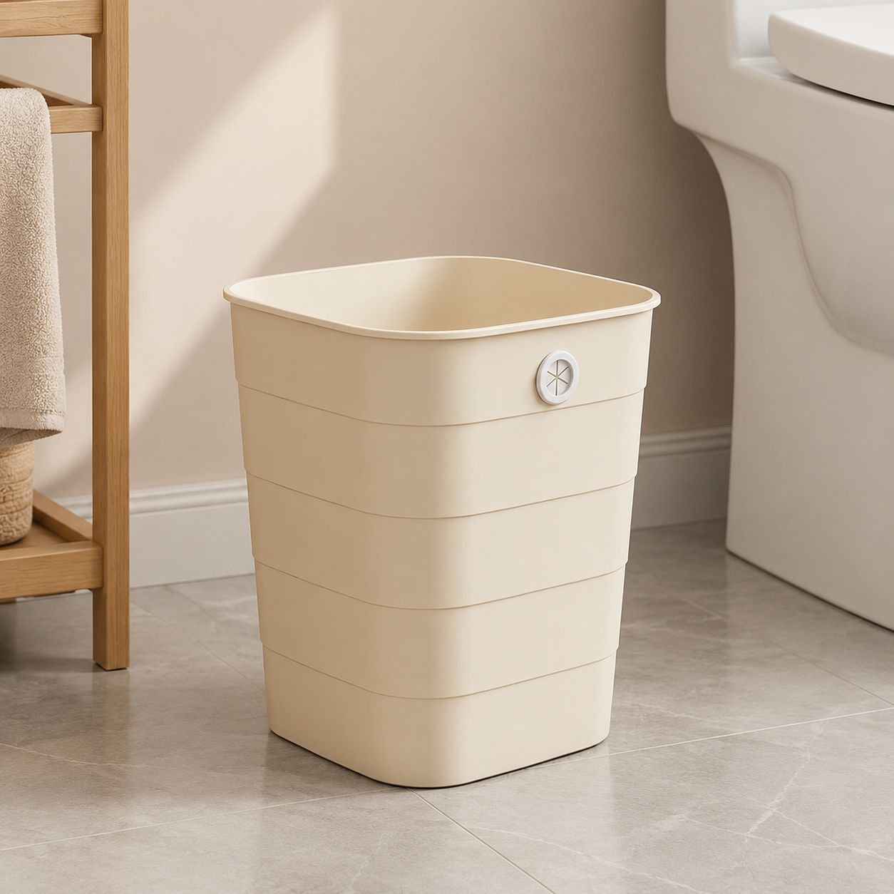Large square trash bin with premium design for home use