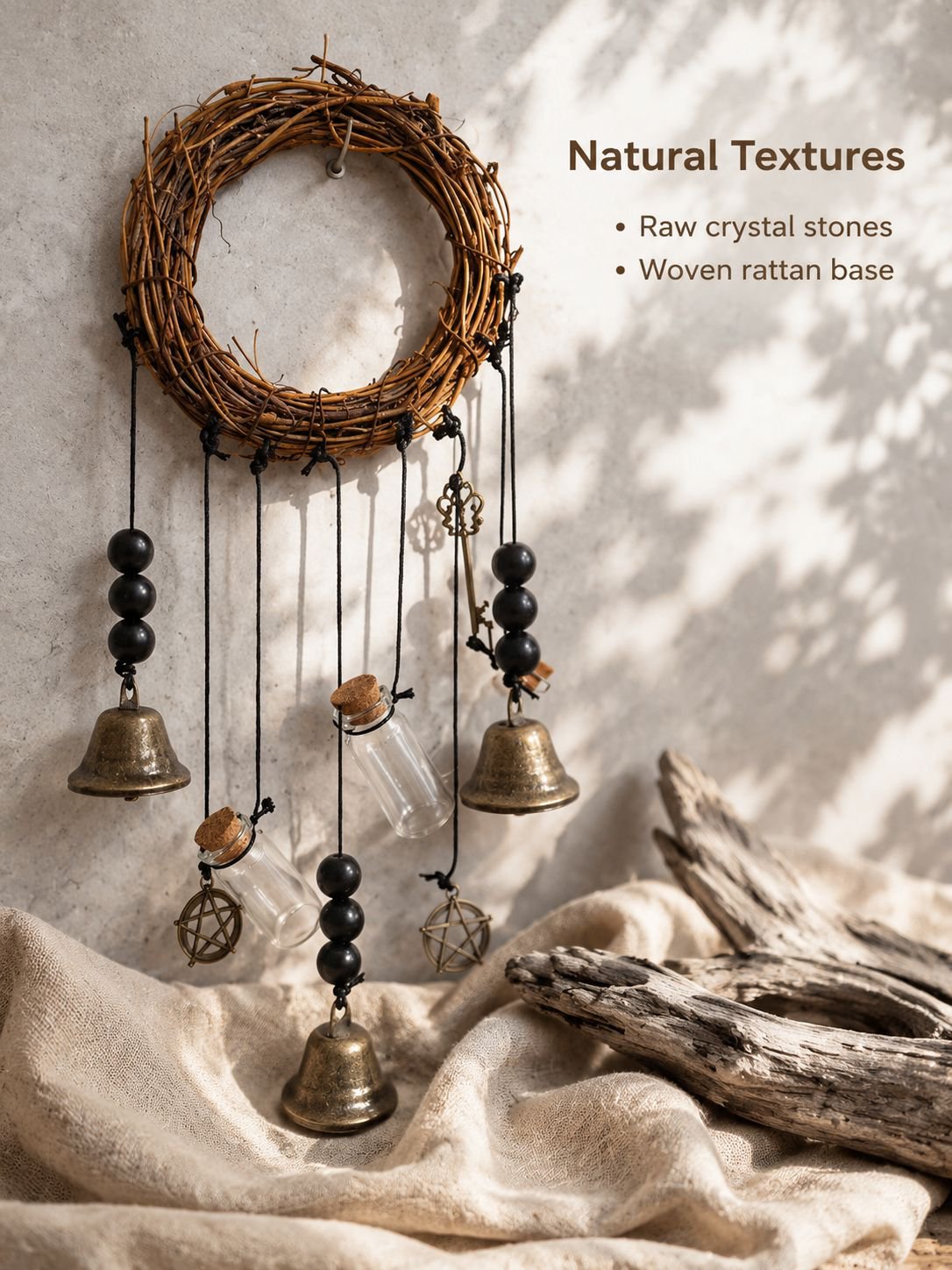 Bohemian witch doorbell decoration