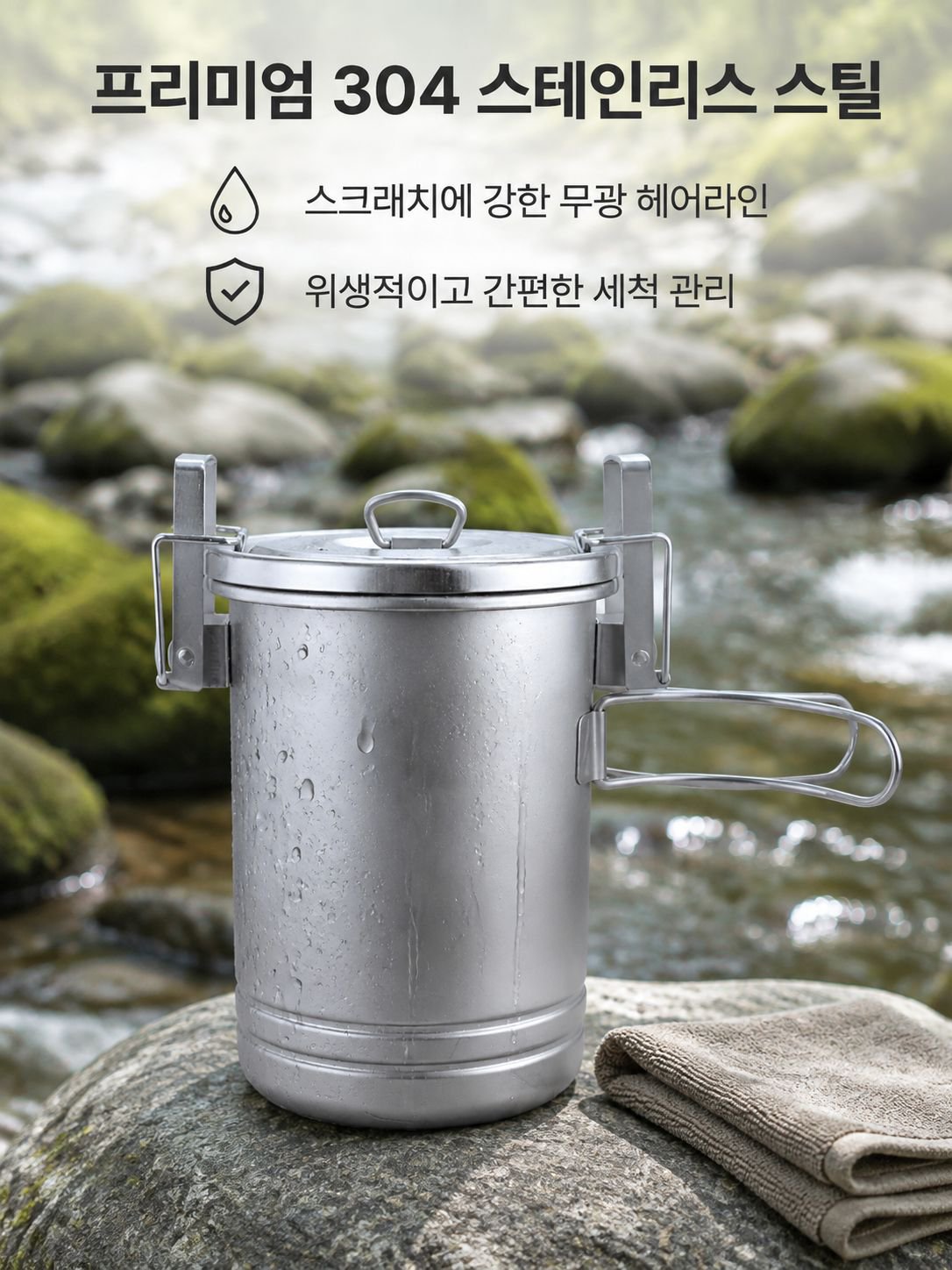 여러 명이 함께 사용할 수 있는 대용량 캠핑 냄비