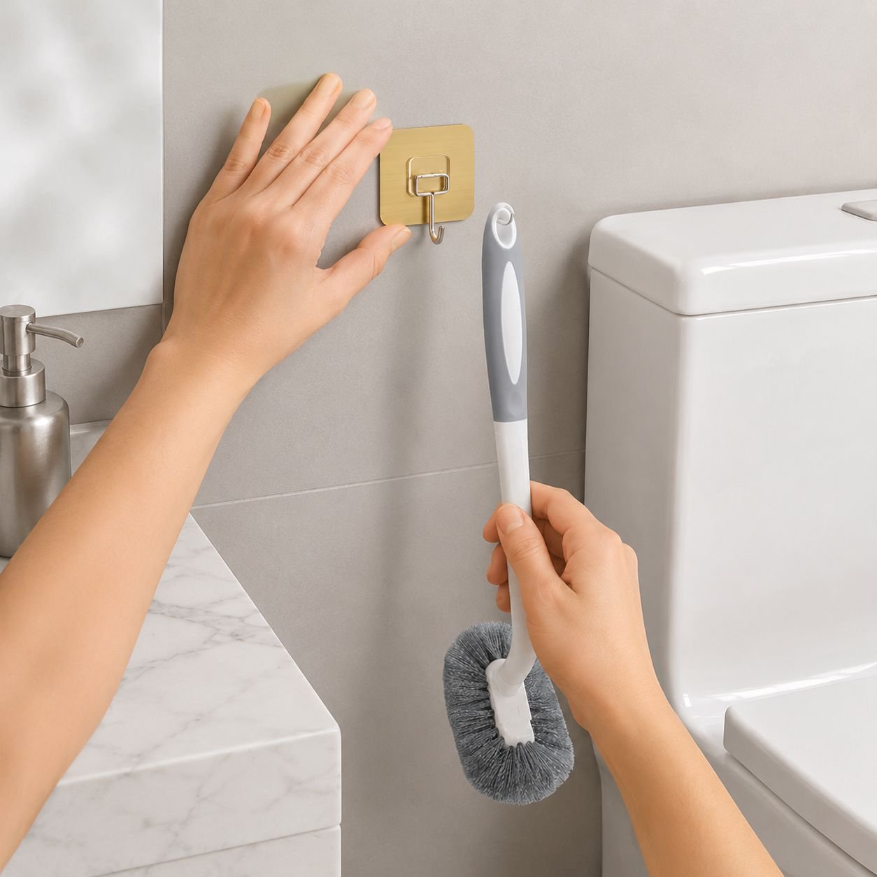 Multifunctional Wall-mounted Toilet Brush