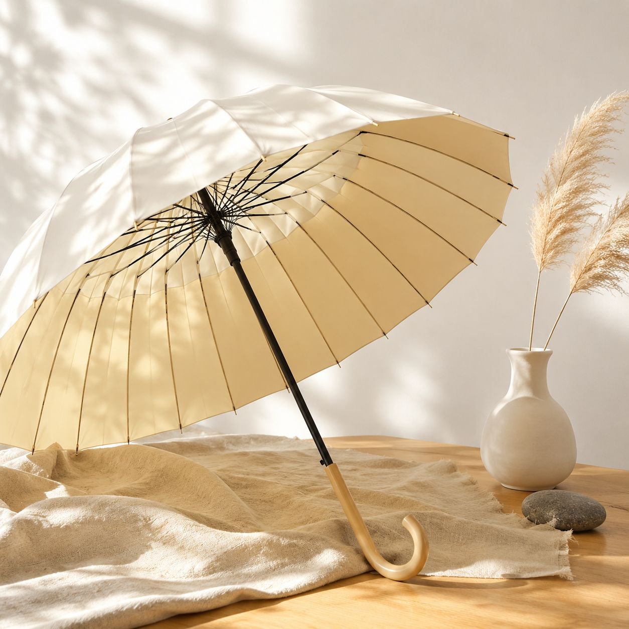 16 bone joint umbrella long handle umbrella high value curved hook sun umbrella Japanese style small