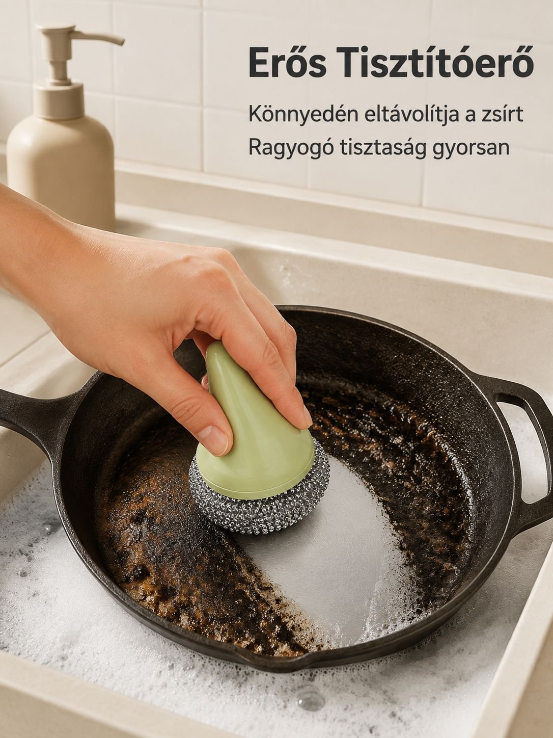Konyhai tisztító edénykefe
