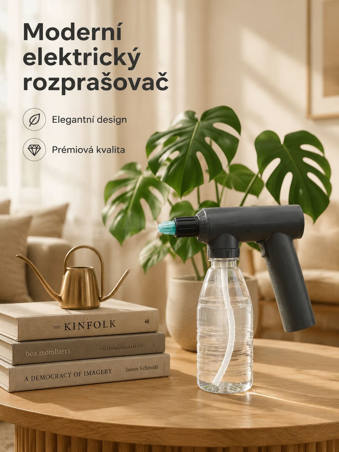 Elektrická ultra jemná rozprašovací pistole na zalévání květin