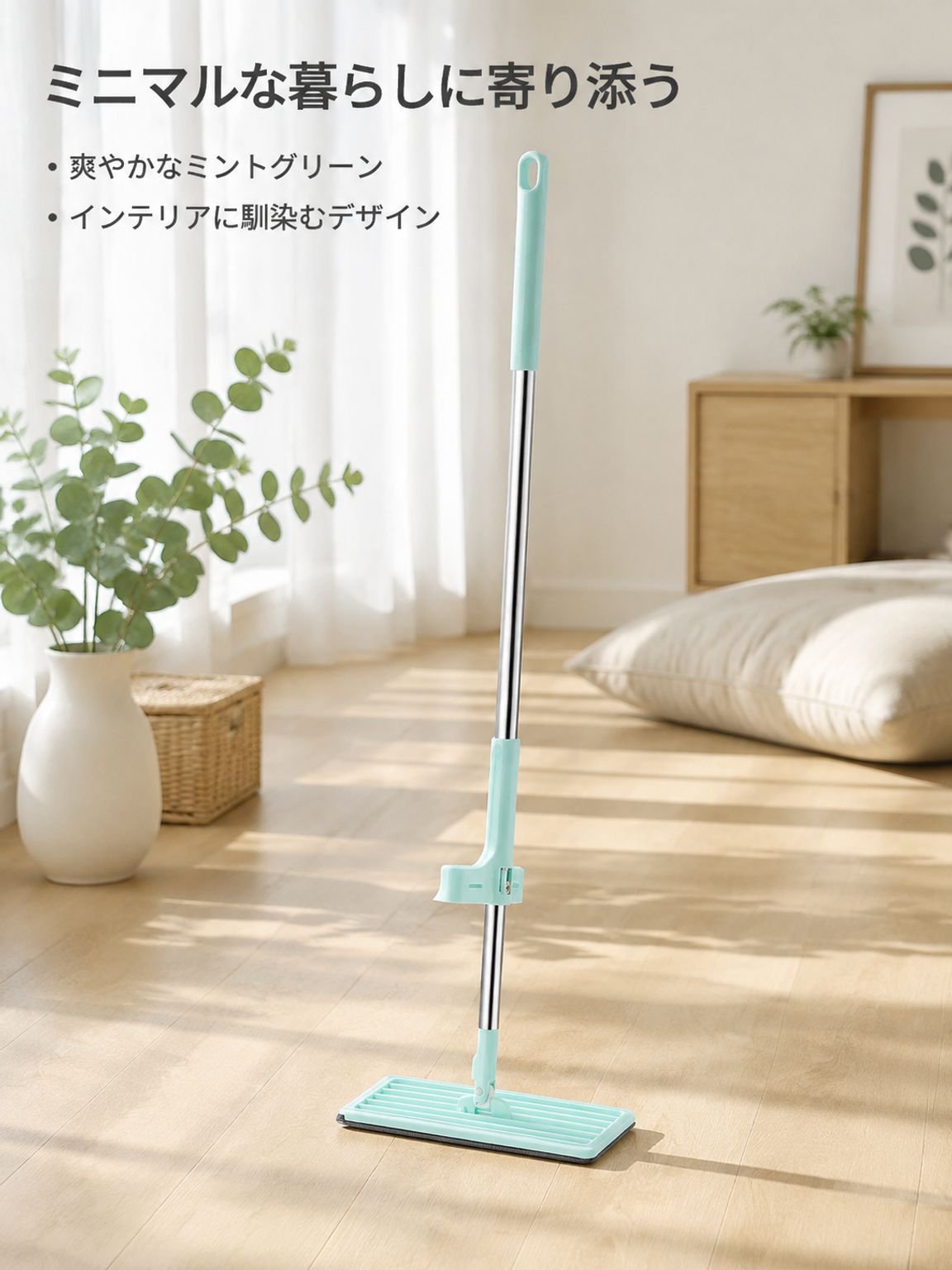 手洗い不要の回転式モップ