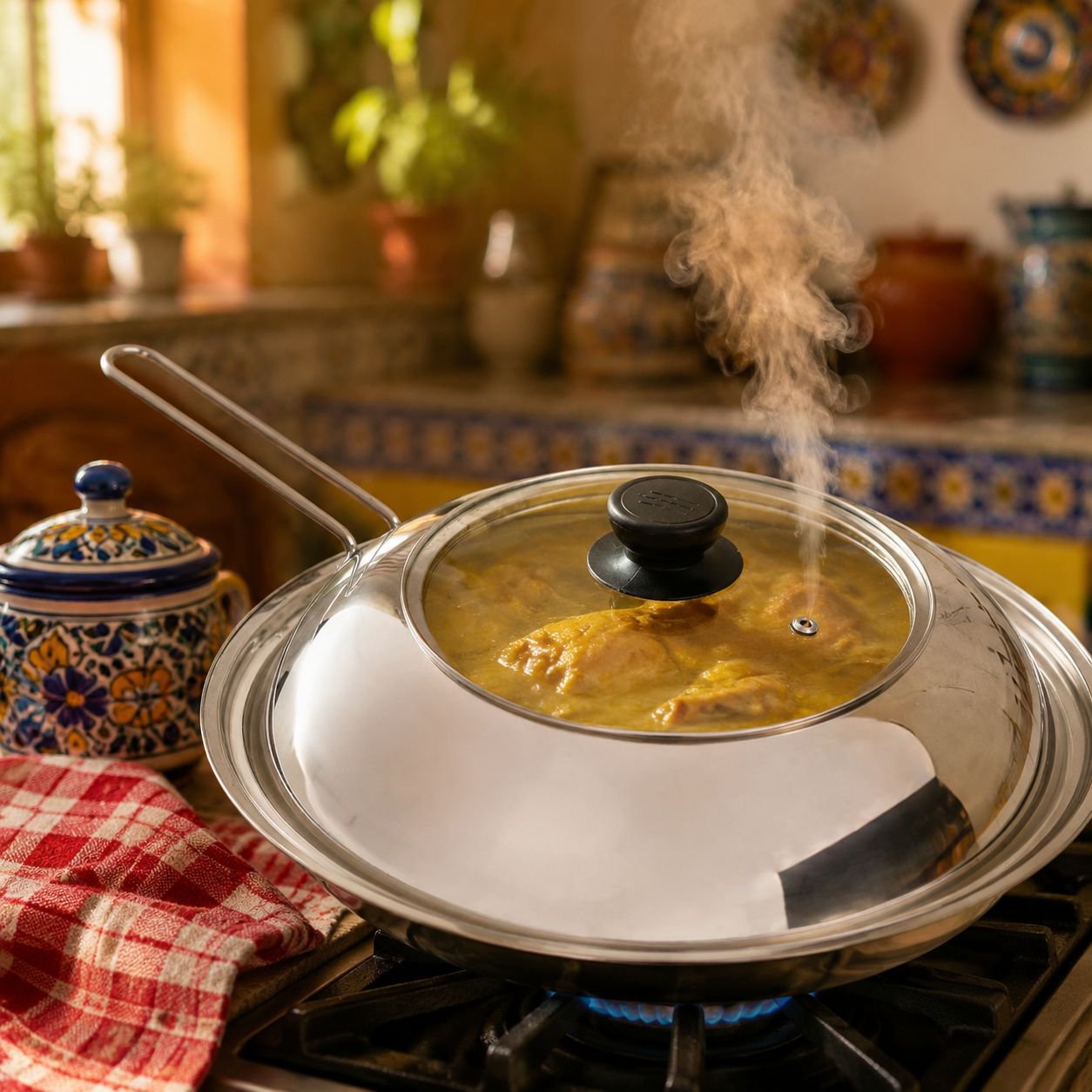 Tapa de olla visible, resistente al calor y al aceite, para el hogar, de acero inoxidable