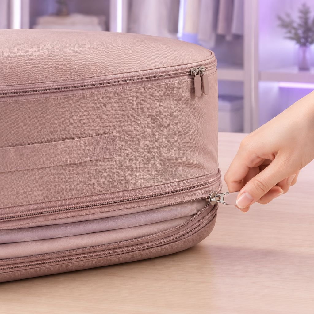衣類用真空圧縮バッグで服をまとめて収納