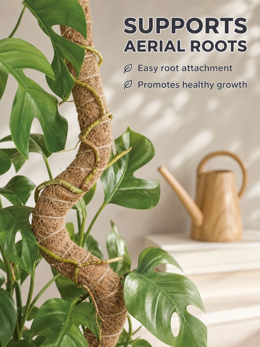 Easy-to-install plant support pole