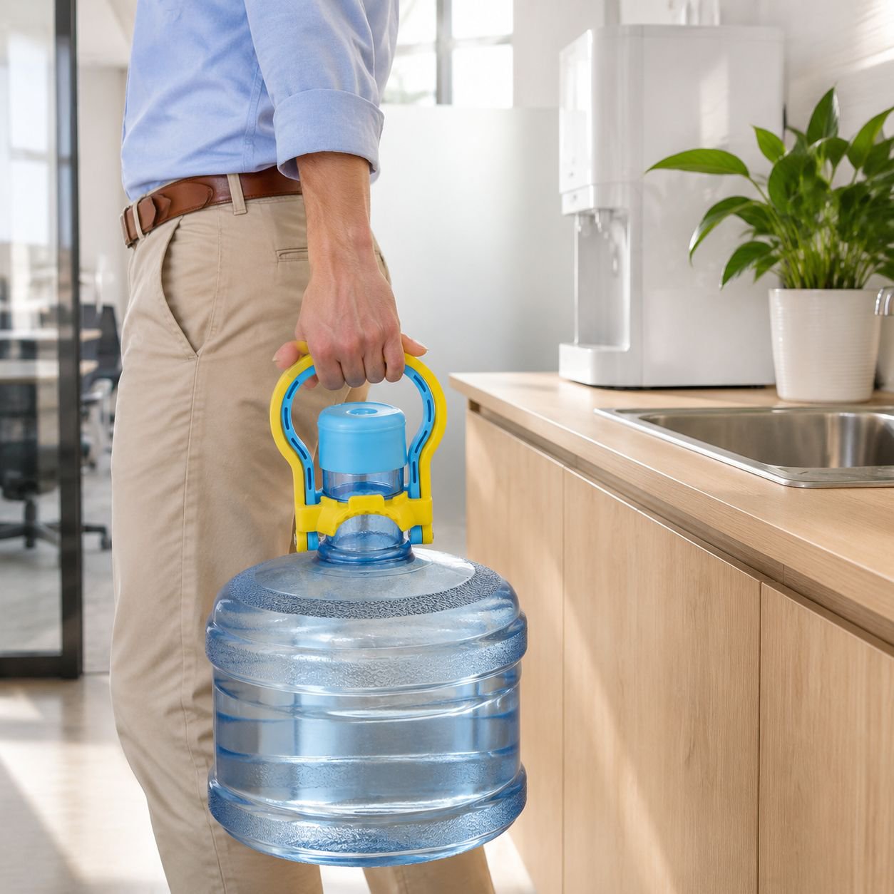 Sturdy handle accessory for water bottles