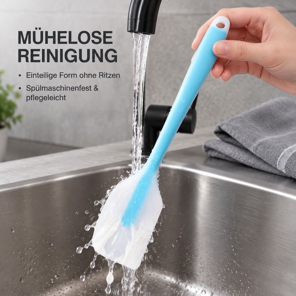 Lebensmittelechter Silikon Teigschaber Einteiliger Cremespatel Kuchenspatel