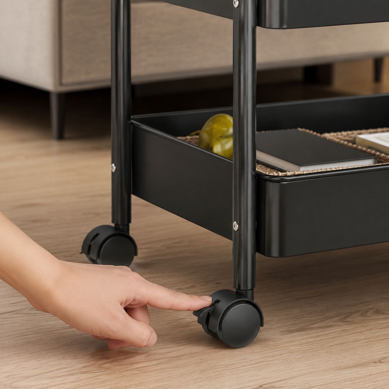 Multi-Functional Stain-Resistant Luxury Storage Cart