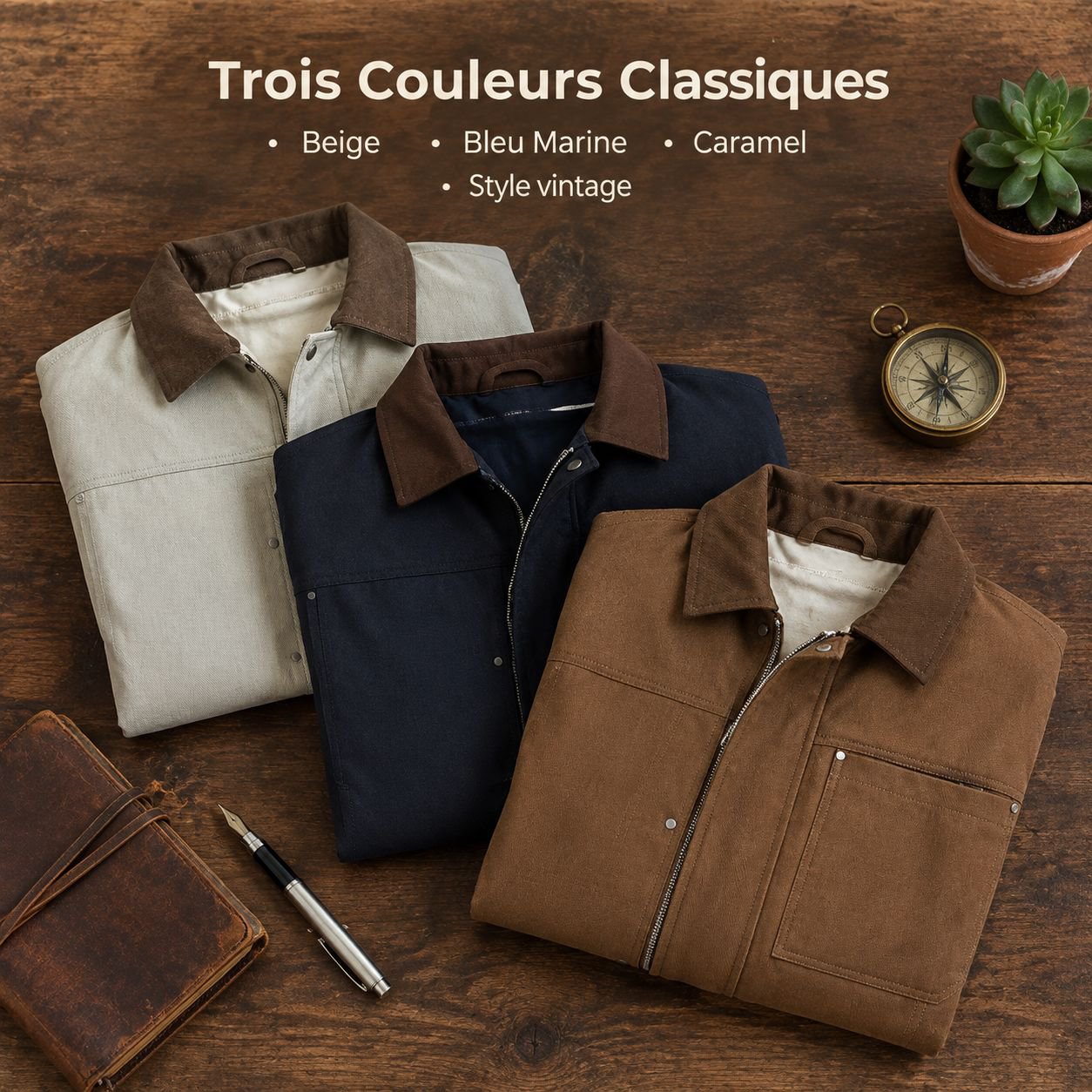 Veste homme en denim vintage style américain
