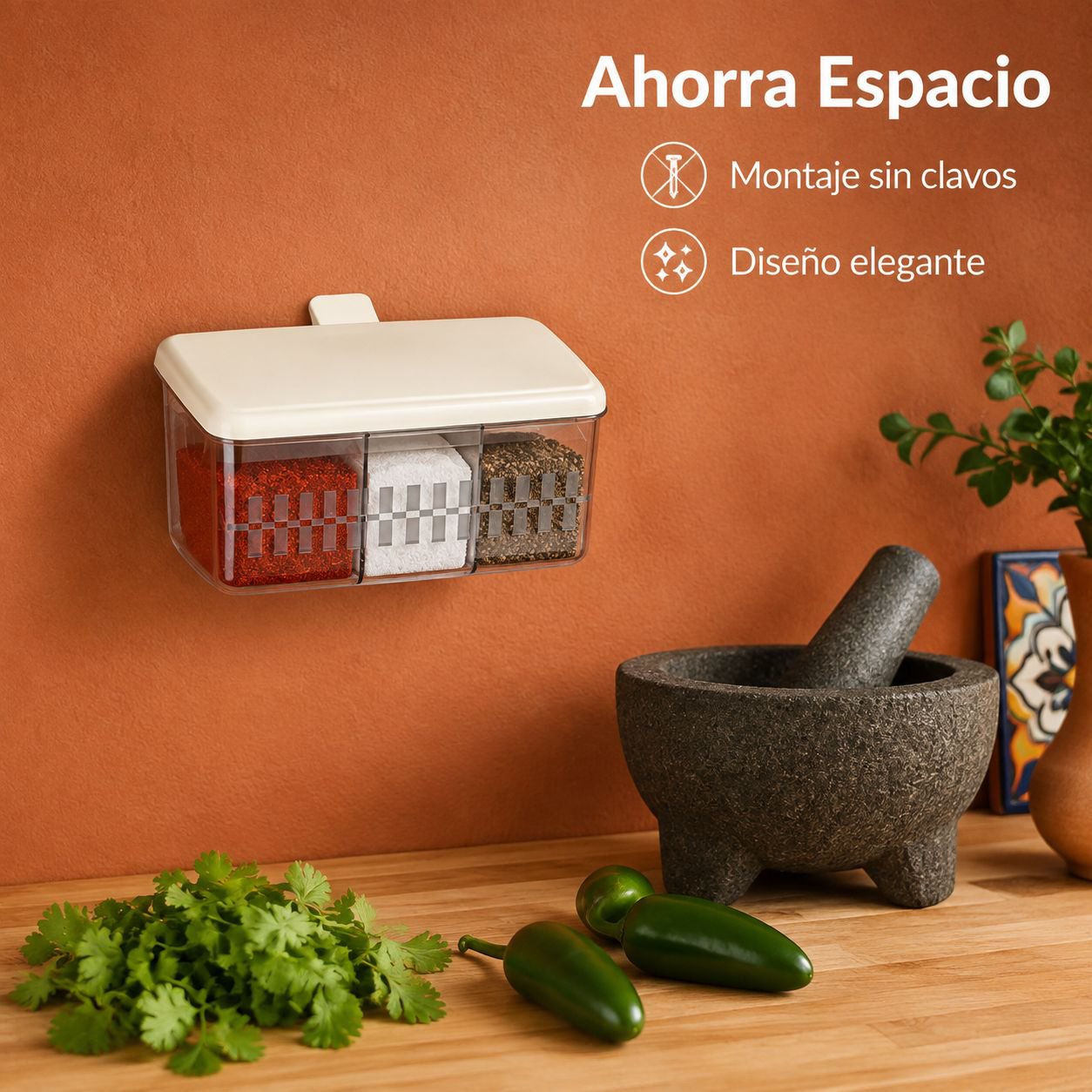 Bote de especias hermético de grado alimenticio con cuchara