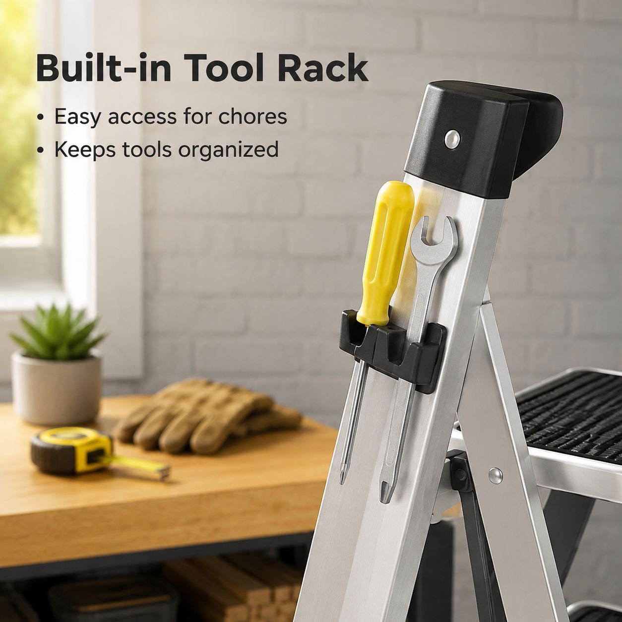 Household folding telescopic thickened aluminum alloy A-frame ladder