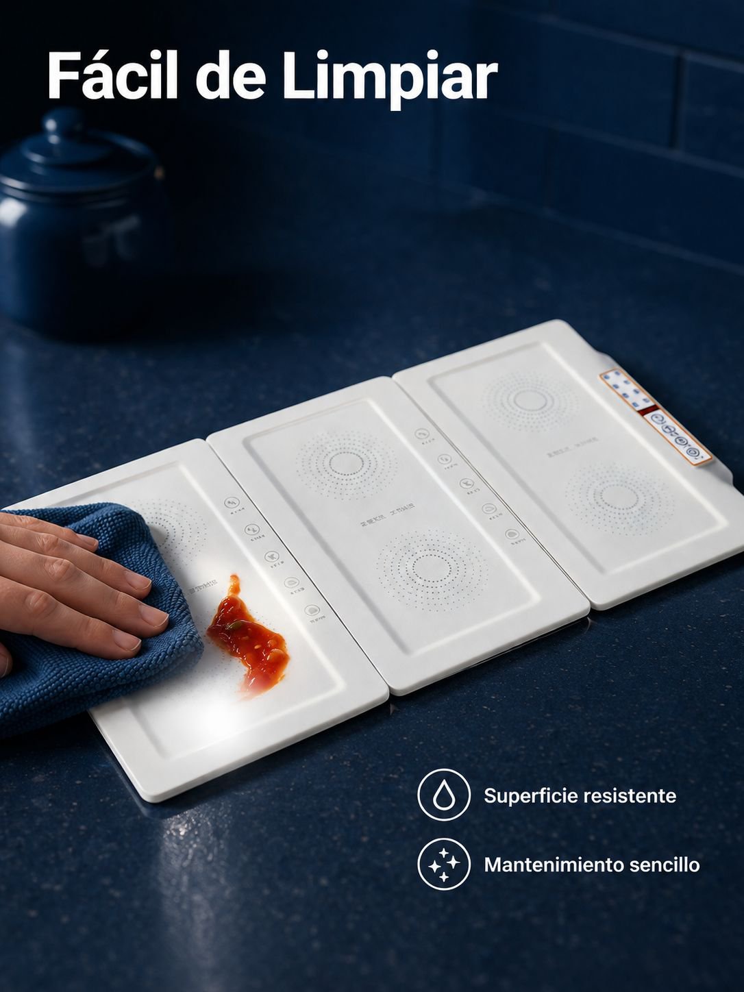 Calentador de Platos Multifuncional para Casa, Mesa de Comida Caliente Plegable y Modular
