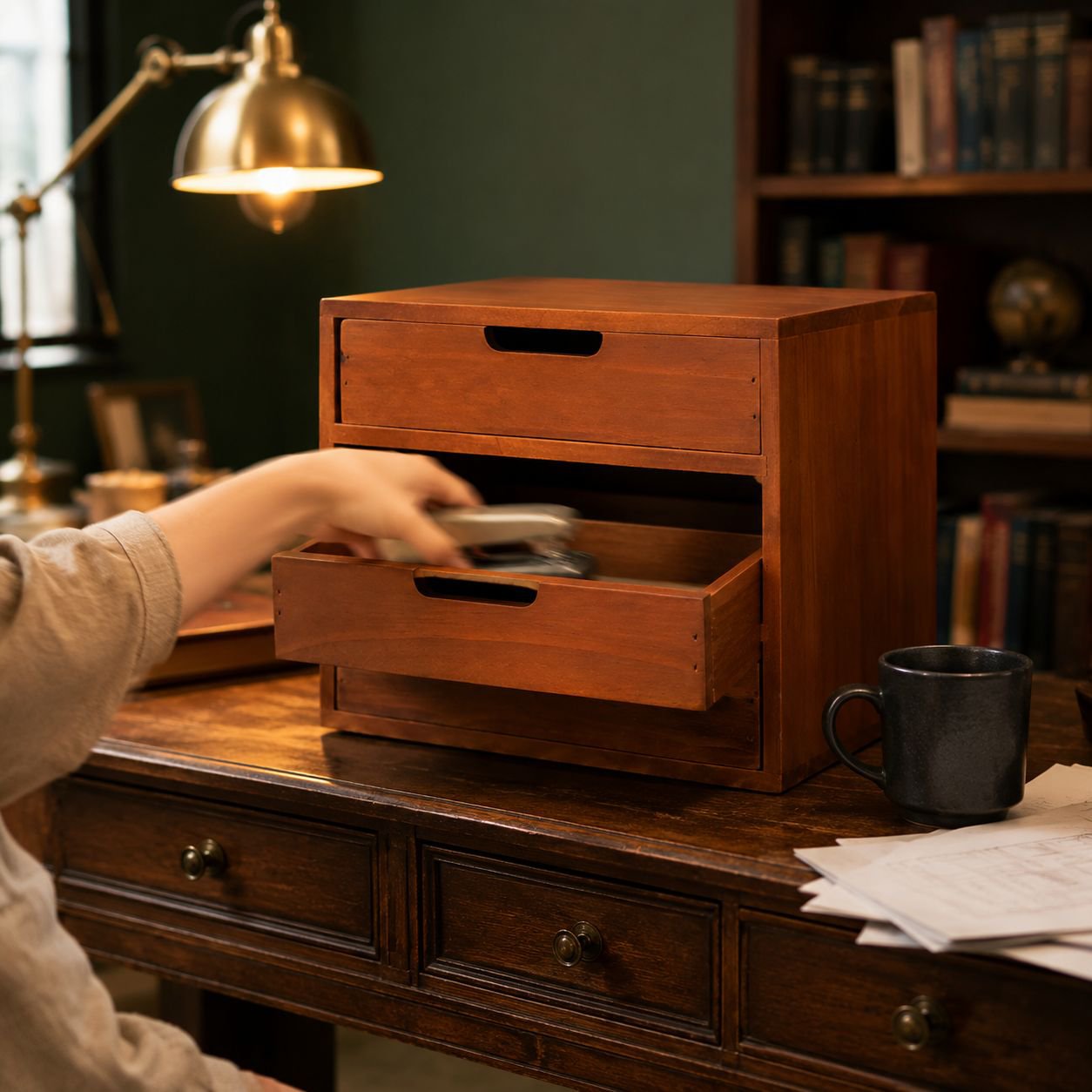 Multi-functional organizer cabinet for home office
