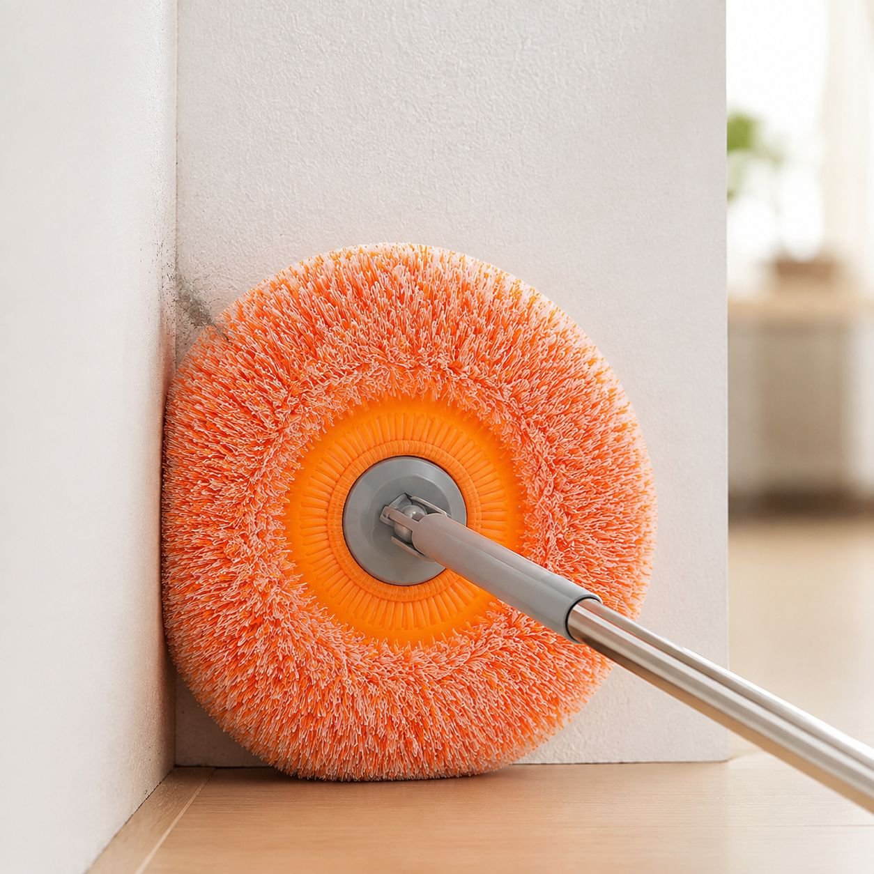 Extendable cleaning mop for glass surfaces
