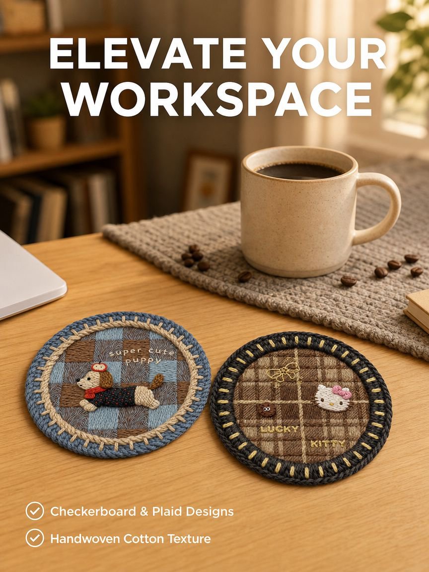 Handwoven 3D Textured Heat-Resistant Coaster