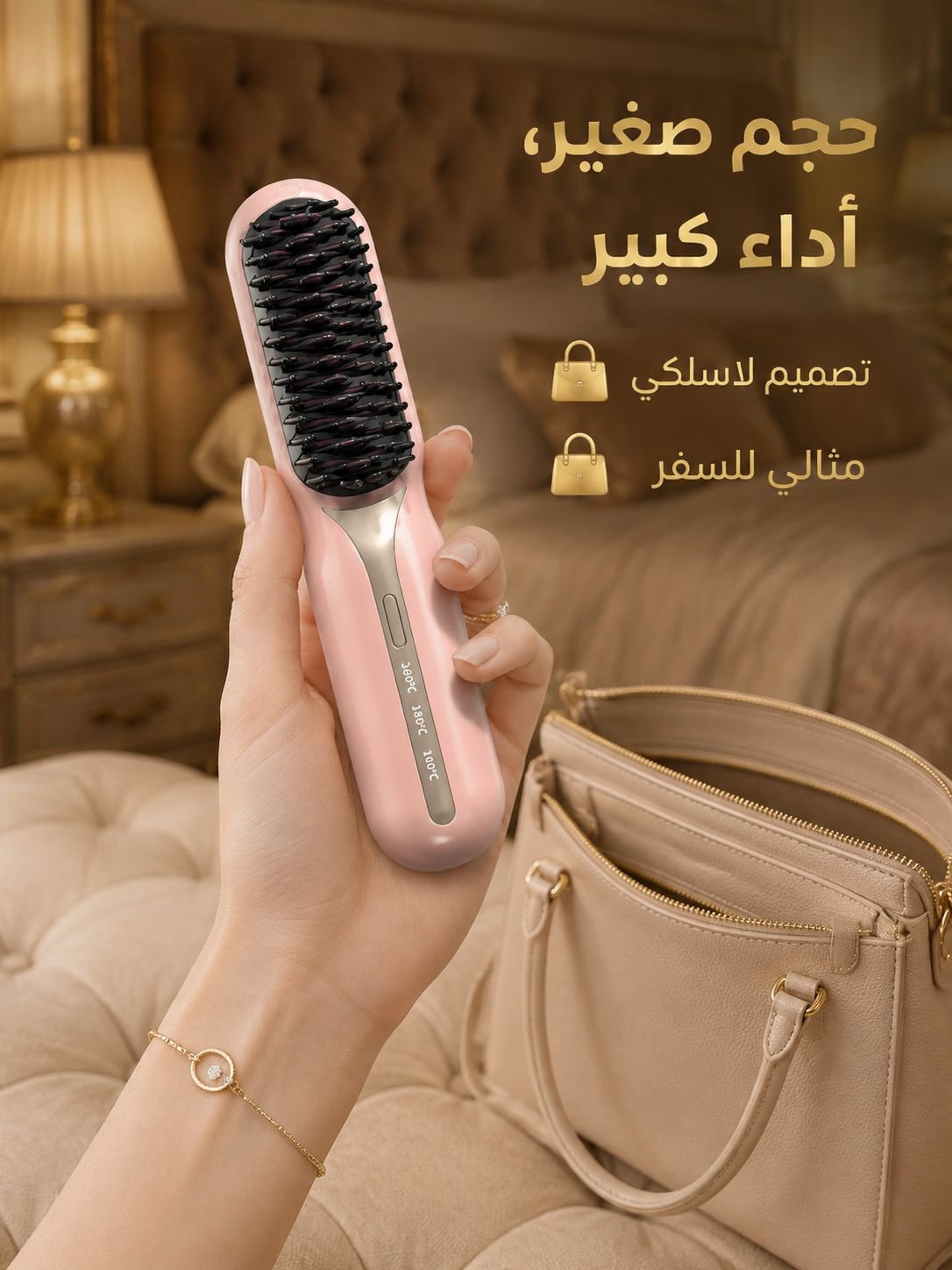مشط فرد الشعر اللاسلكي الجديد بالأيونات السالبة للتجعيد والفرد