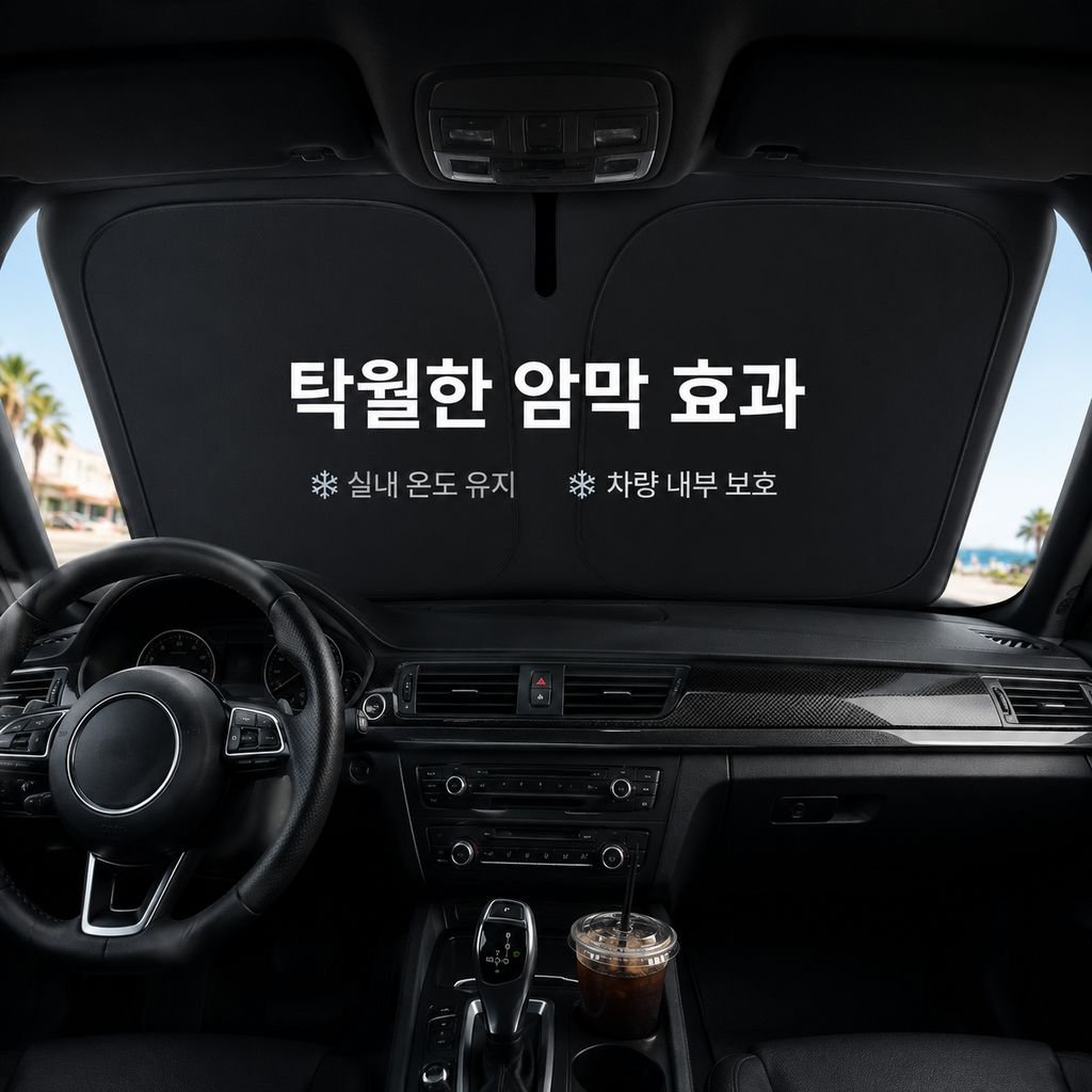 전면 유리창 햇빛가리개 자외선차단 차단판 단열